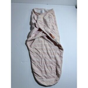 SwaddleMe Original baby large pink white cotton stripe swaddle wrap adjustable